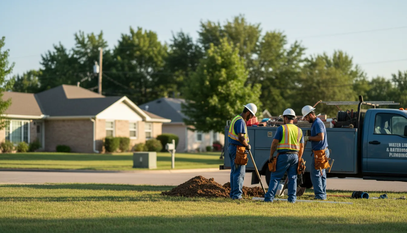 Residential water line and bathroom plumbing service in Walton, NE